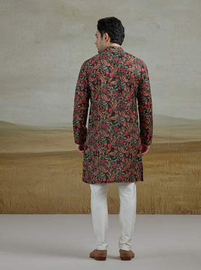 Black Printed Kurta | The Kurta Company
