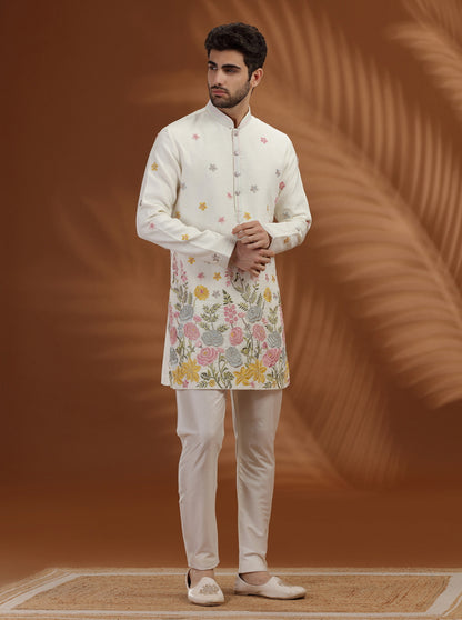 Ivory Printed Kurta Pajama | TULA
