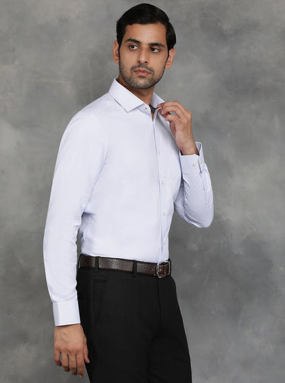 White Checked Slim Fit Formal Shirt | GreenFibre
