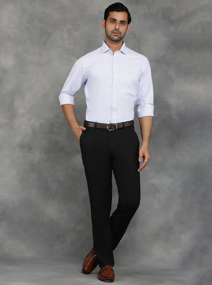 White Checked Slim Fit Formal Shirt | GreenFibre