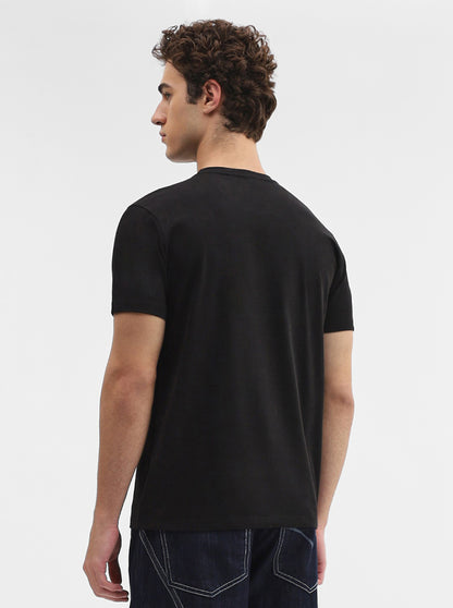 Black Printed Slim Fit T-Shirt | JadeBlue