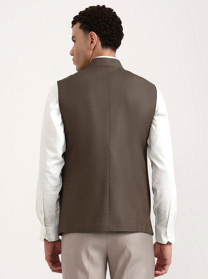 Light Brown Solid Modi Jacket | JadeBlue