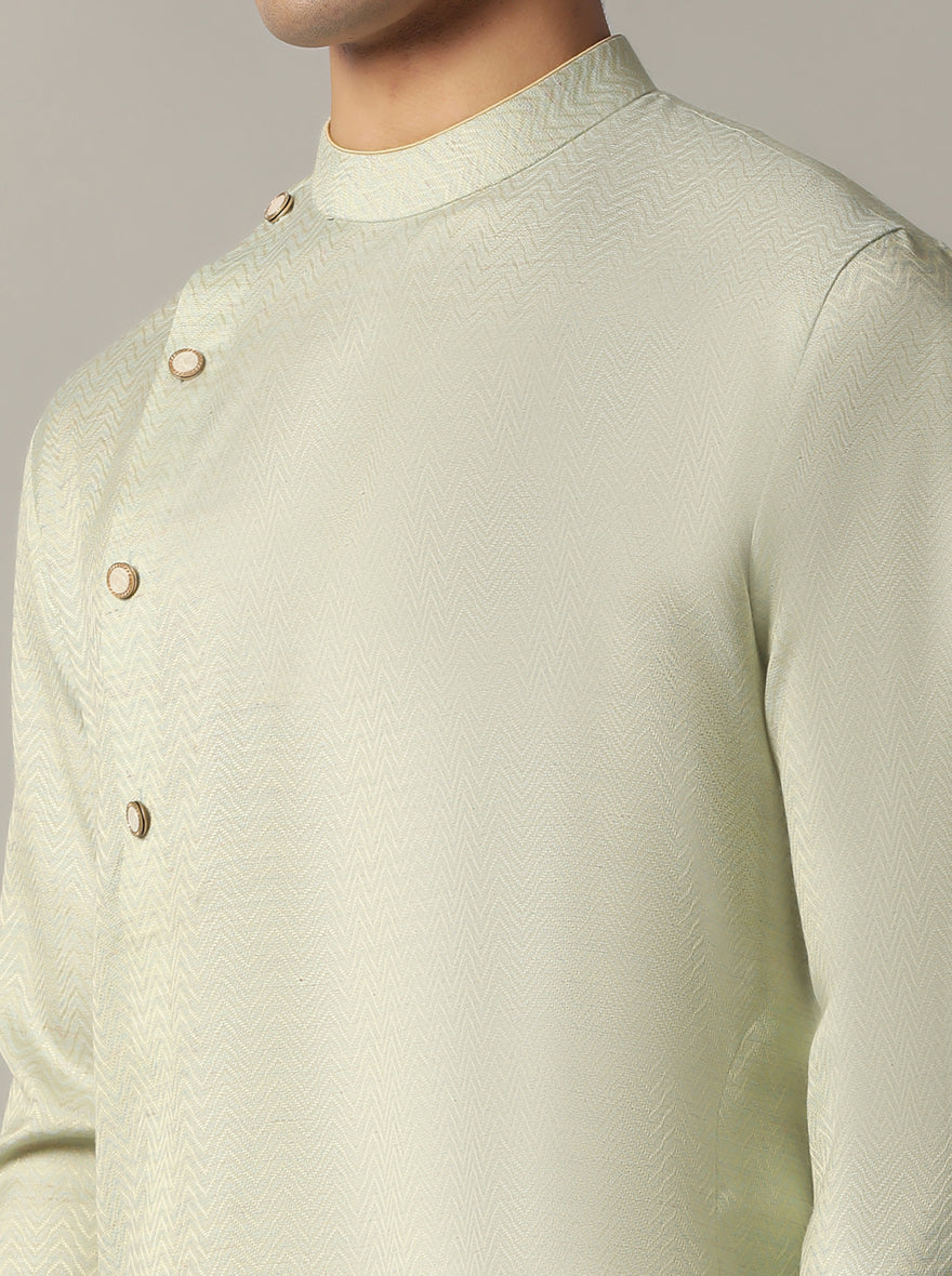 Sky Blue Self Design Kurta | The Kurta Company