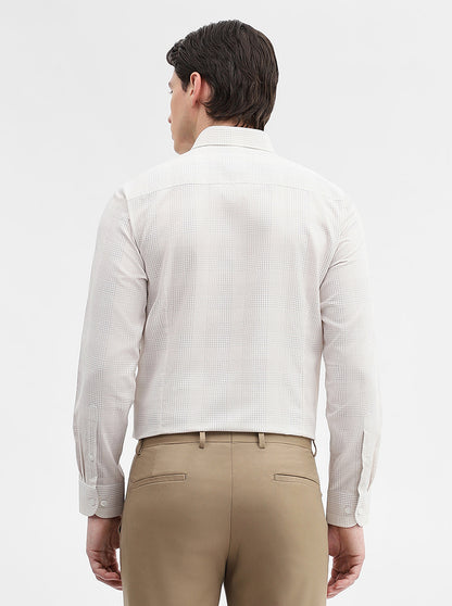 Fawn Checked Slim Fit Formal Shirt | Metal