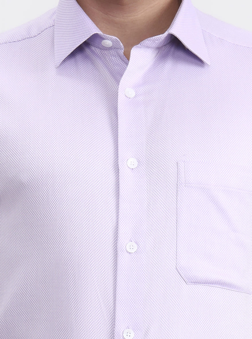 Purple Printed Regular Fit Formal Shirt | JadeBlue