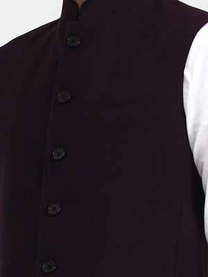 Wine Solid  Modi Jacket | JadeBlue