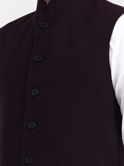 Wine Solid  Modi Jacket | JadeBlue