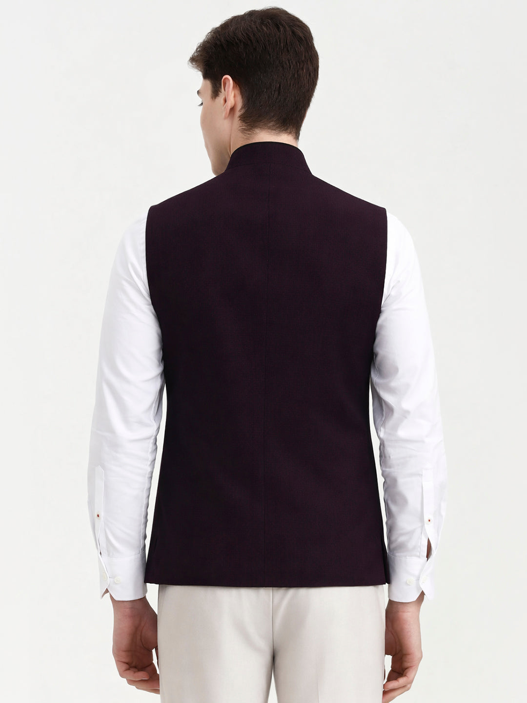 Wine Solid  Modi Jacket | JadeBlue