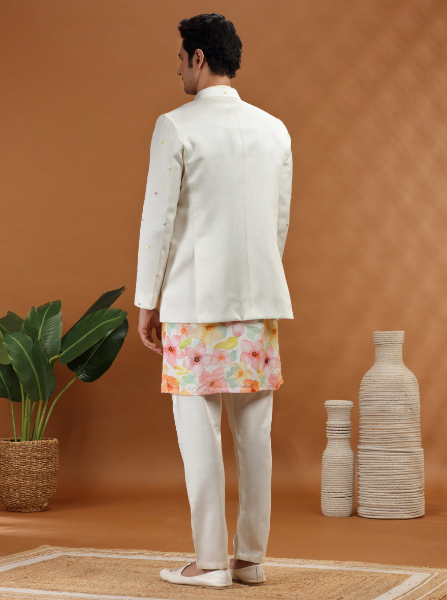 Off White Embroidered Jodhpuri Suit | TULA