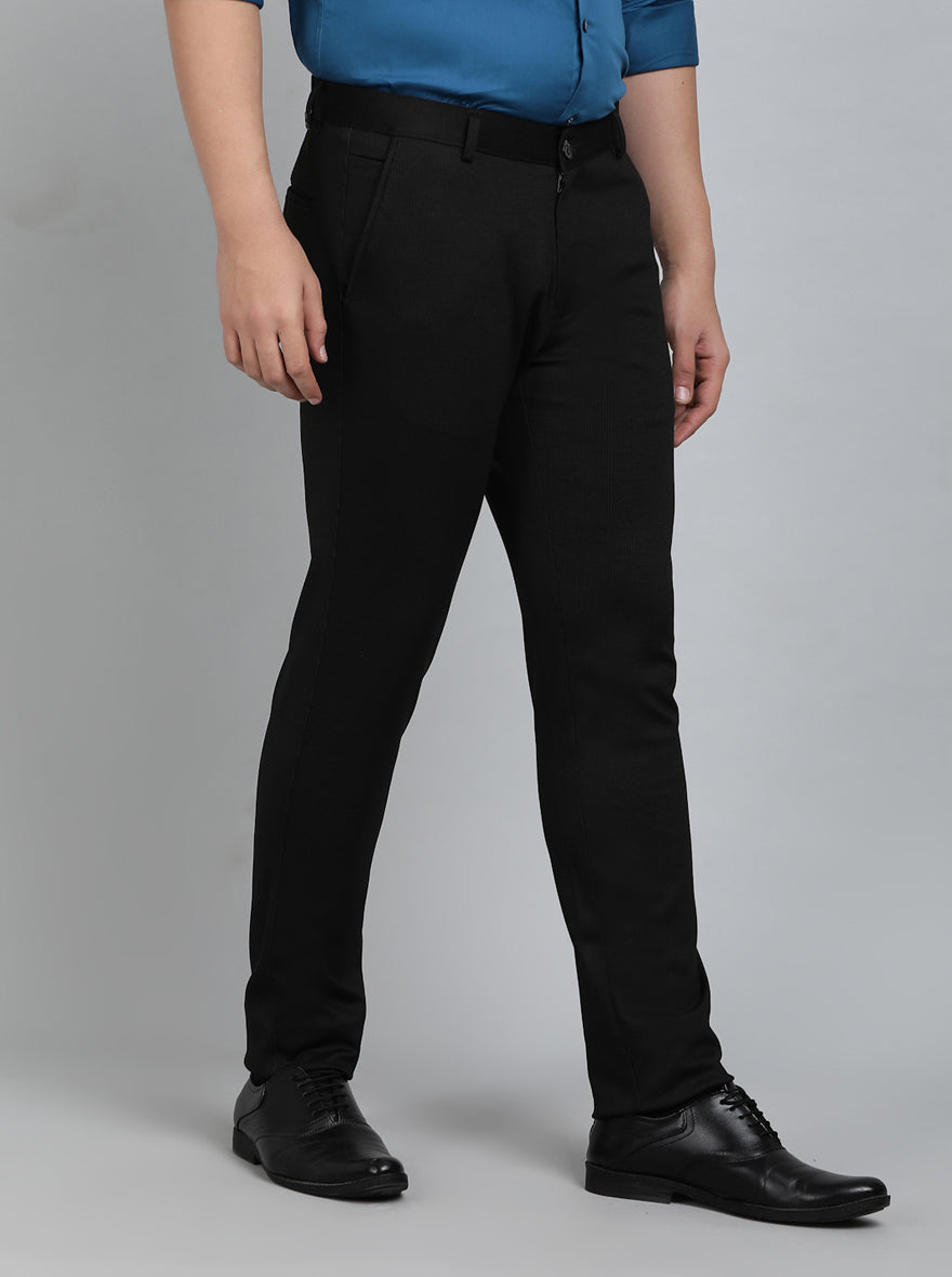 Brown Striped Slim Fit Club Wear Trouser | JB Studio