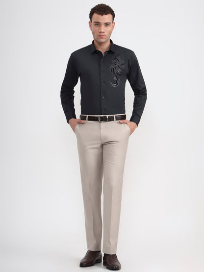 Green Solid Slim Fit Party Wear Shirt | Wyre