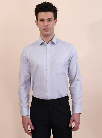 Grey Solid Slim Fit Formal Shirt | Greenfibre