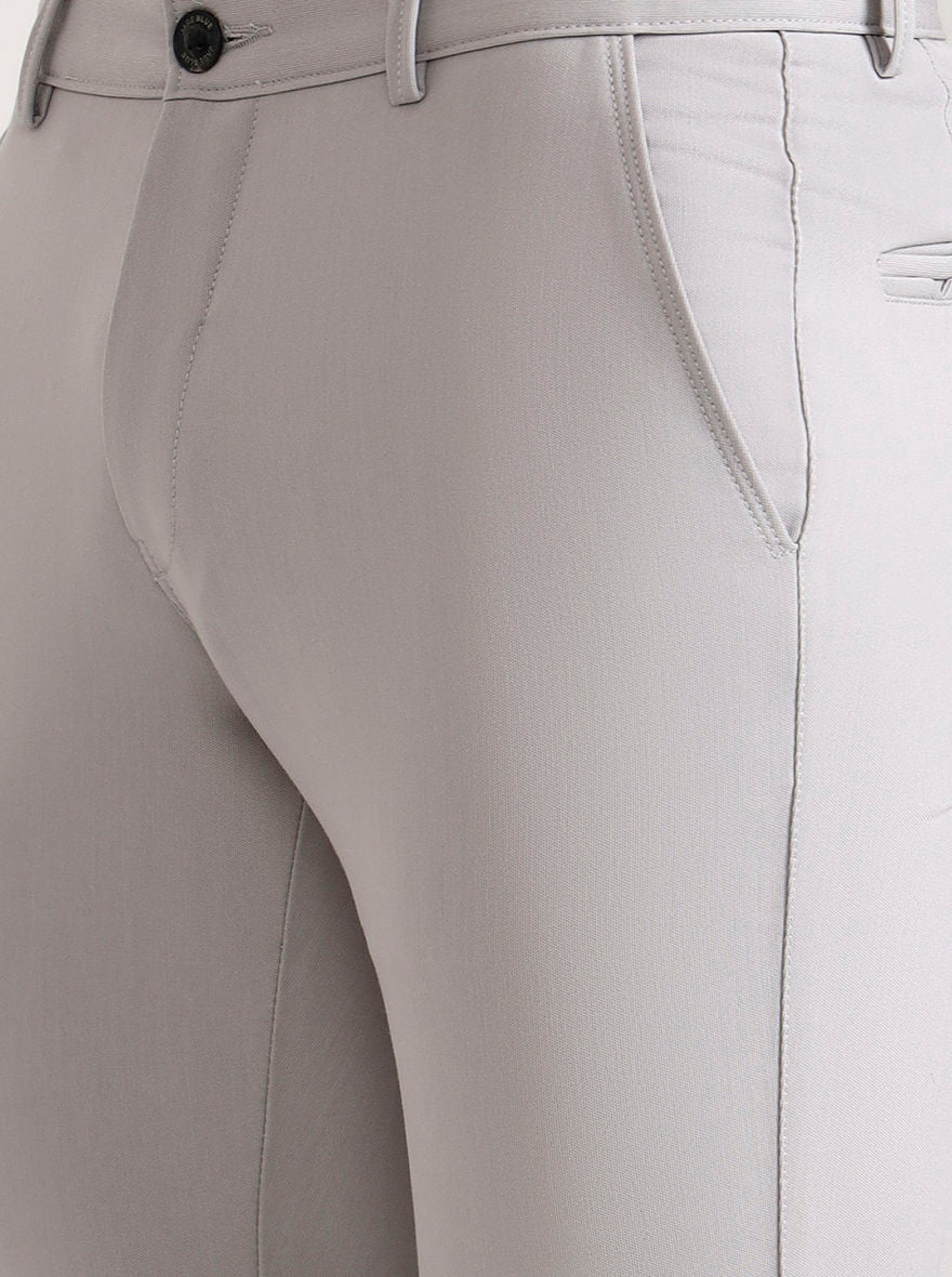 Grey Solid Slim Fit Club Wear Trouser | Wyre