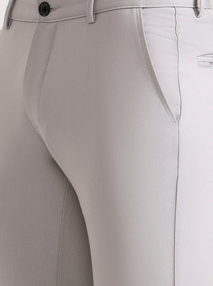 Grey Solid Slim Fit Club Wear Trouser | Wyre