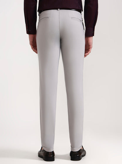 Grey Solid Slim Fit Club Wear Trouser | Wyre