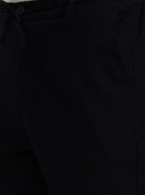 Black Solid Regular Fit Track Pant | JadeBlue