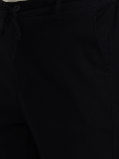 Black Solid Regular Fit Track Pant | JadeBlue