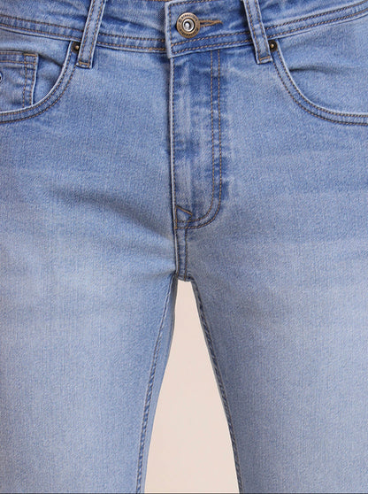 Light Blue Washed Narrow Fit Jeans | Greenfibre