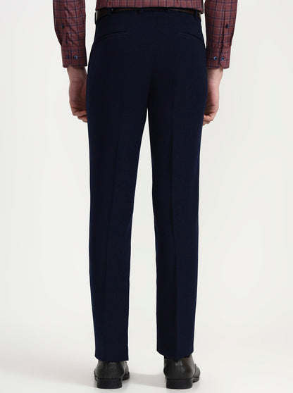 Blue Solid Slim Fit Club Wear Trouser | Wyre