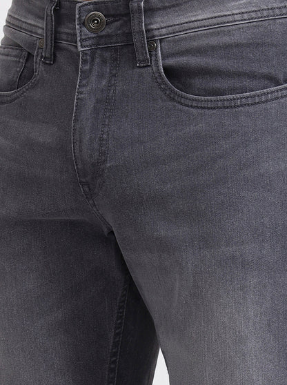 Mid Grey Washed Straight Fit Jeans | Greenfibre