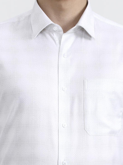 White & Base Pista Solid Slim Fit Formal Shirt | JadeBlue Youth