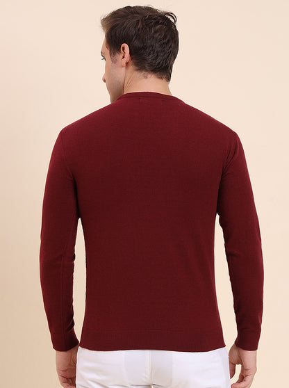 Maroon Checked Tailored Fit T-Shirt | JadeBlue