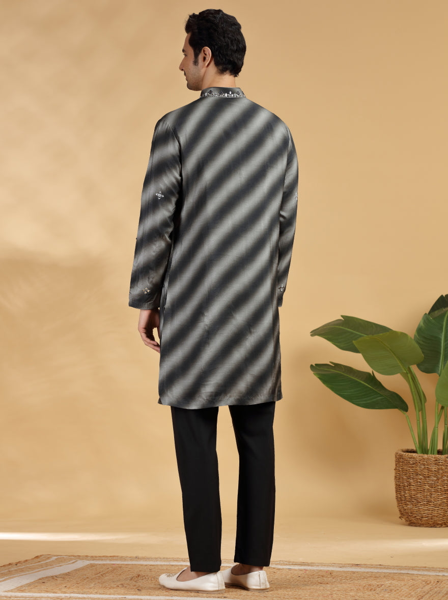 Black Embroidered Kurta Pajama | TULA