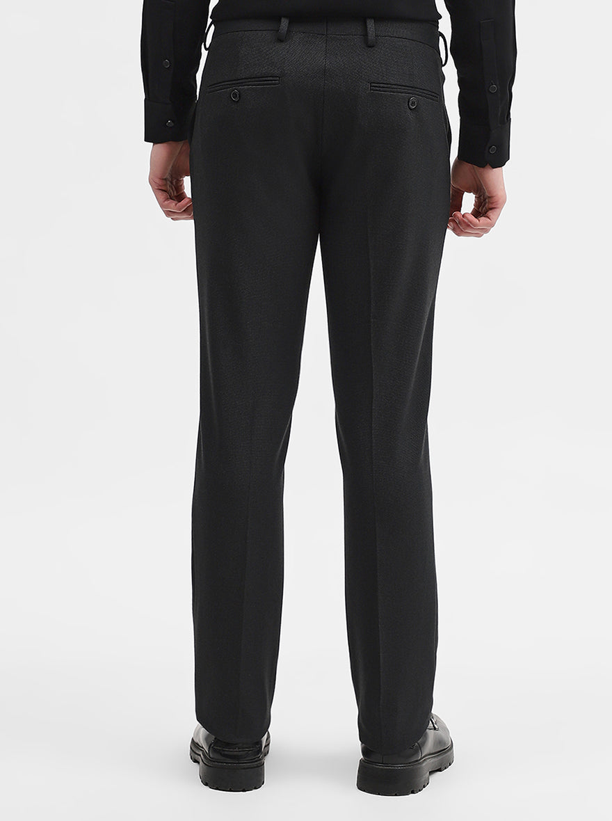 Grey Solid Super Slim Fit Formal Trouser | JadeBlue Youth