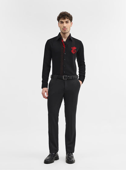Grey Solid Super Slim Fit Formal Trouser | JadeBlue Youth