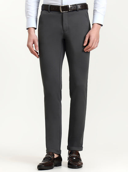 Dark Grey Checked Slim Fit Club Wear Trouser | Wyre