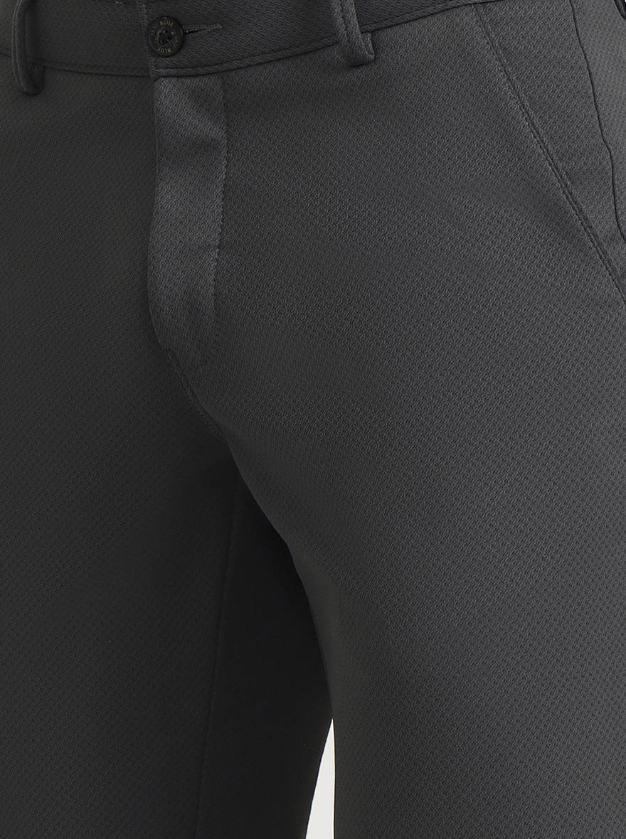 Dark Grey Checked Slim Fit Club Wear Trouser | Wyre