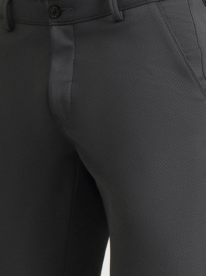 Dark Grey Checked Slim Fit Club Wear Trouser | Wyre