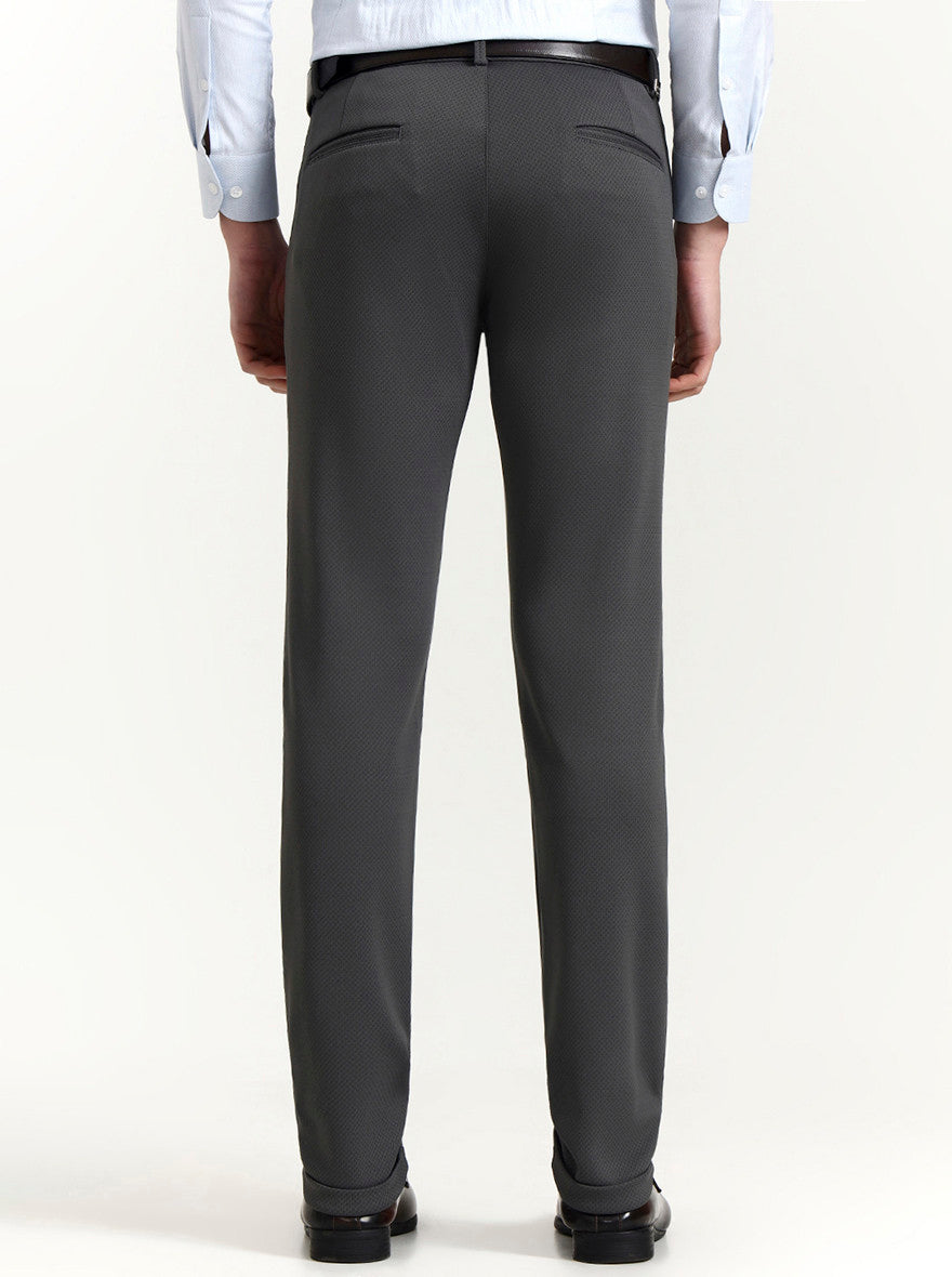 Dark Grey Checked Slim Fit Club Wear Trouser | Wyre