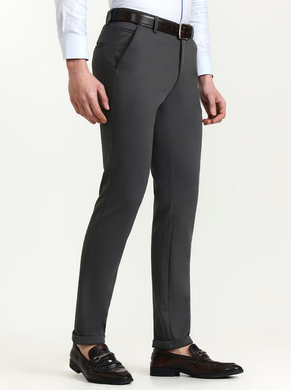 Dark Grey Checked Slim Fit Club Wear Trouser | Wyre