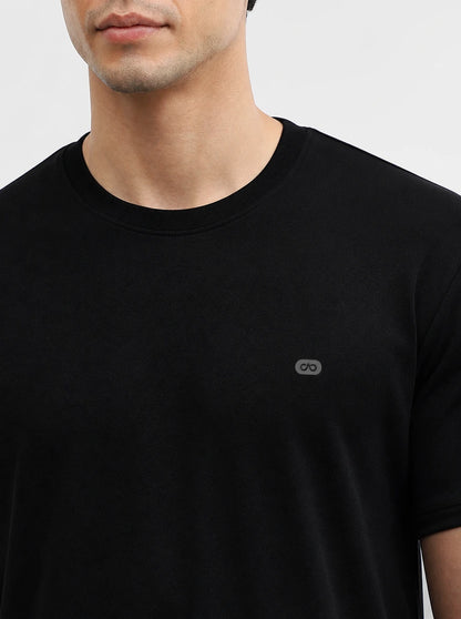 Black Solid Slim Fit T-Shirt | JadeBlue