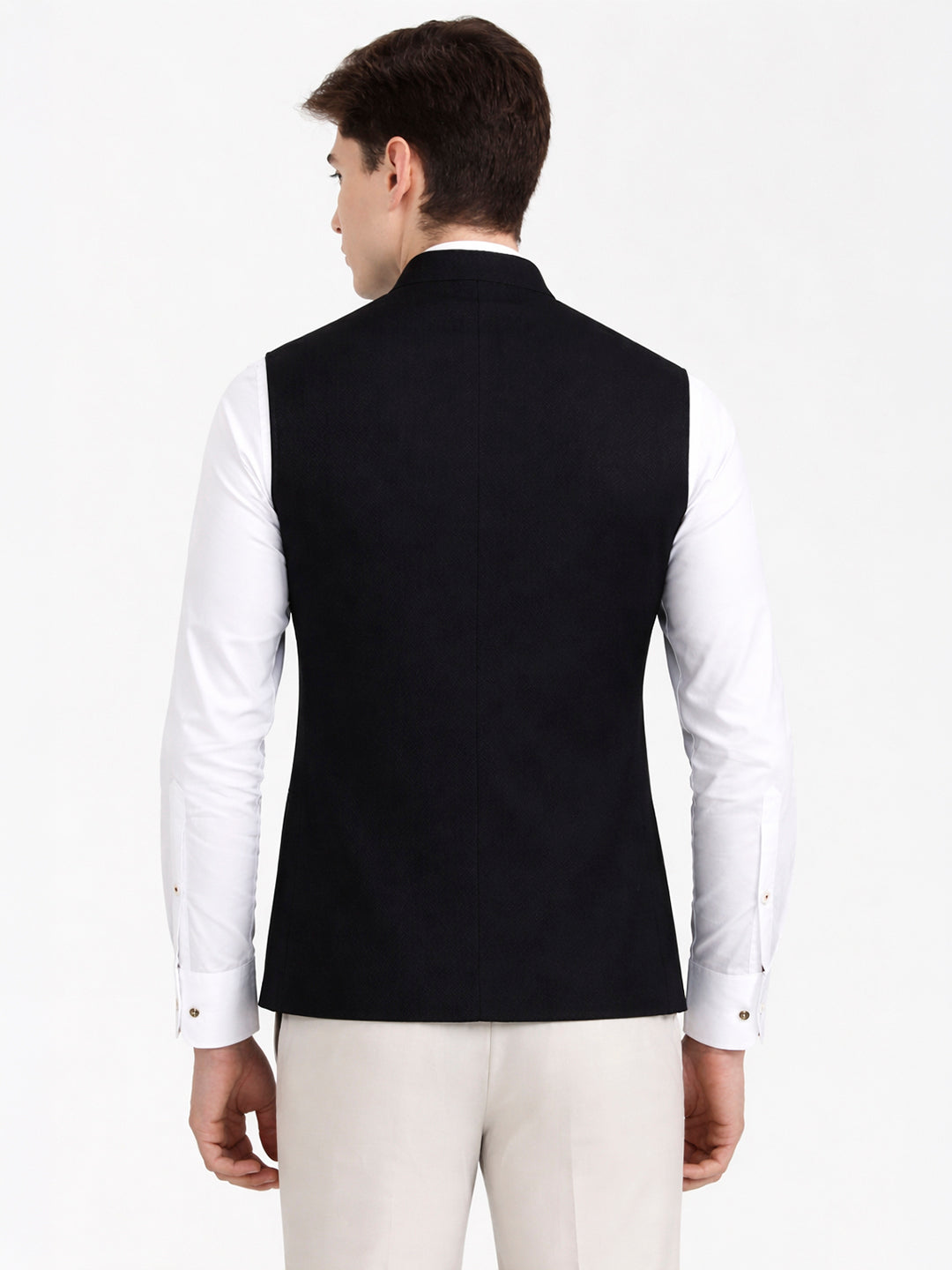 Black Solid Regular Fit Modi Jacket | JadeBlue