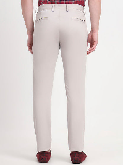 Grey Solid Uno Fit Casual Trouser | JadeBlue