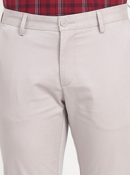 Grey Solid Uno Fit Casual Trouser | JadeBlue