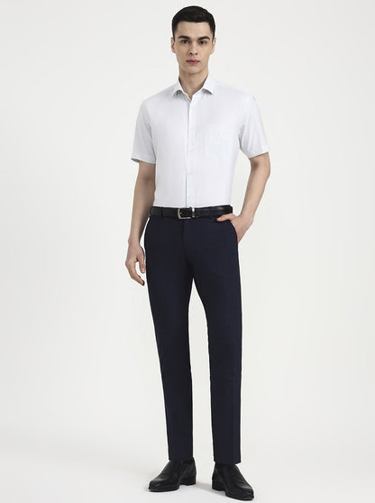 Light Grey Solid Regular Fit Formal Shirt | Greenfibre