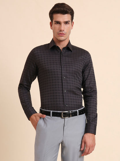 Grey Solid Slim Fit Party Wear Shirt | Wyre