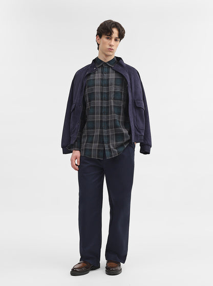 Teal Checked Slim Fit Casual Shirt | JadeBlue