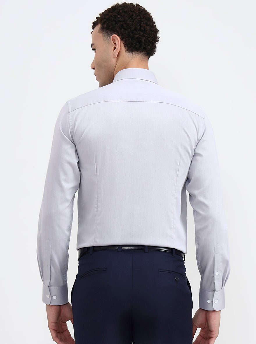 Petrol Blue Solid Slim Fit Formal Shirt | JadeBlue Youth