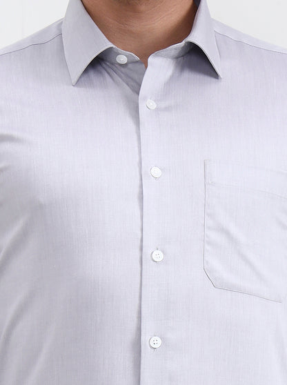 Petrol Blue Solid Slim Fit Formal Shirt | JadeBlue Youth