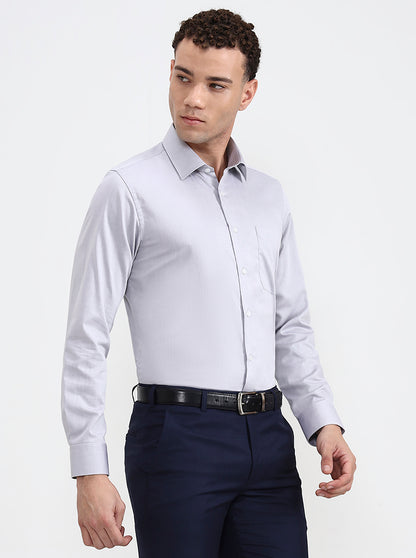 Petrol Blue Solid Slim Fit Formal Shirt | JadeBlue Youth