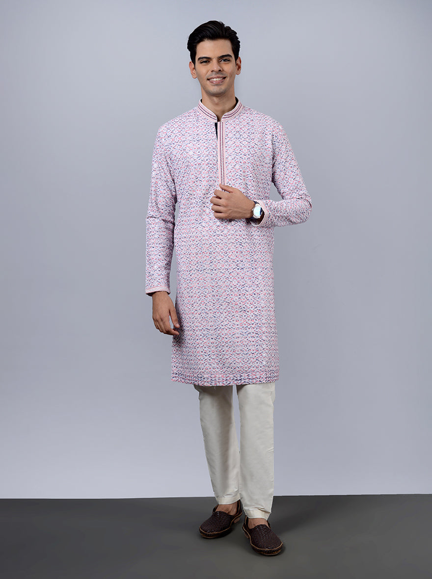 Blue & Red Kurta Pajama | TULA
