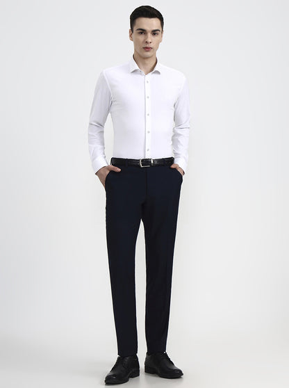 White Printed Slim Fit Party Wear Shirt | Wyre