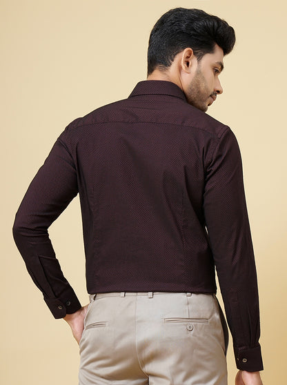 Wine Solid Slim Fit Party Wear Shirt | Wyre