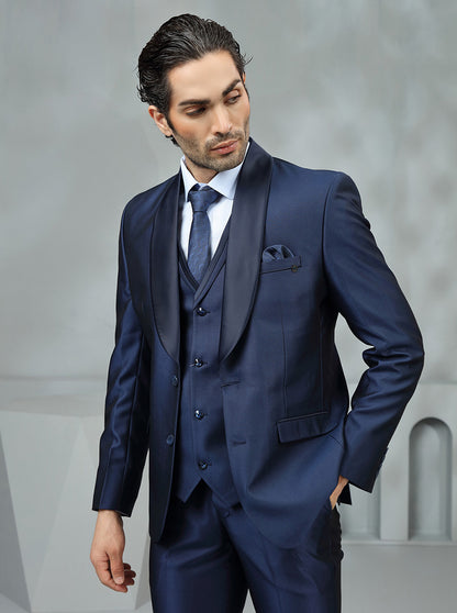 Blue Solid Suit | JadeBlue