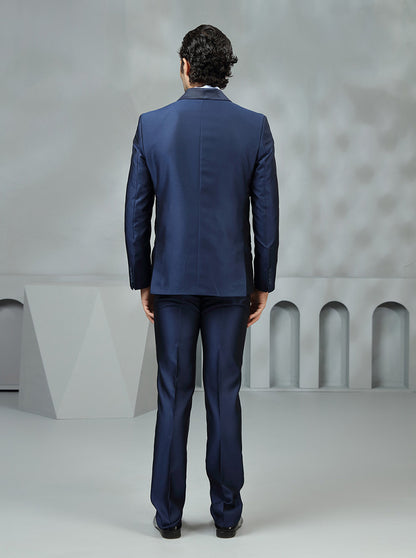 Blue Solid Suit | JadeBlue