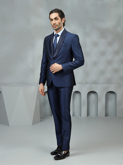 Blue Solid Suit | JadeBlue